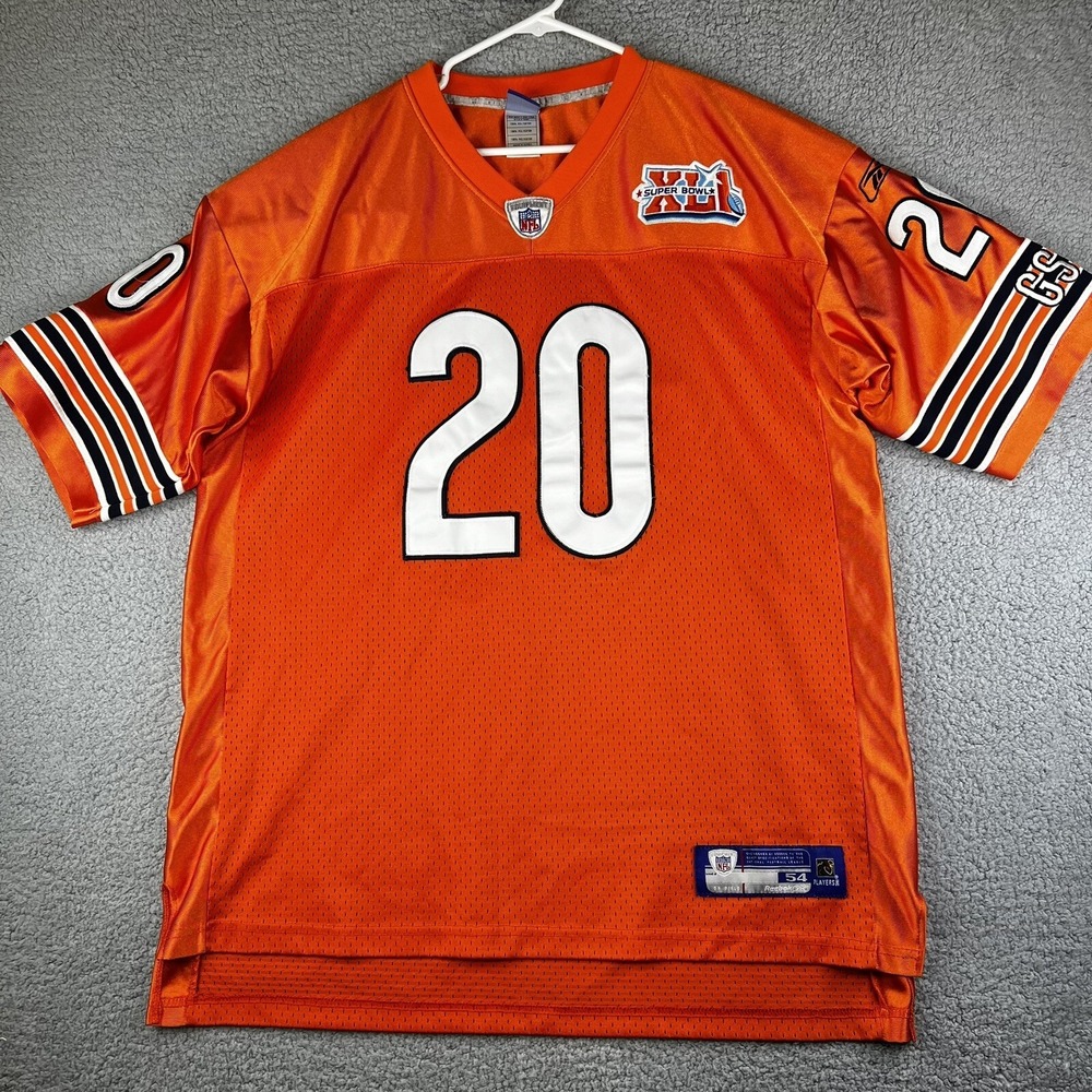 VTG Chicago Bears NFL Football Jersey Thomas Jones #20 Reebok 54 Super Bowl XLl